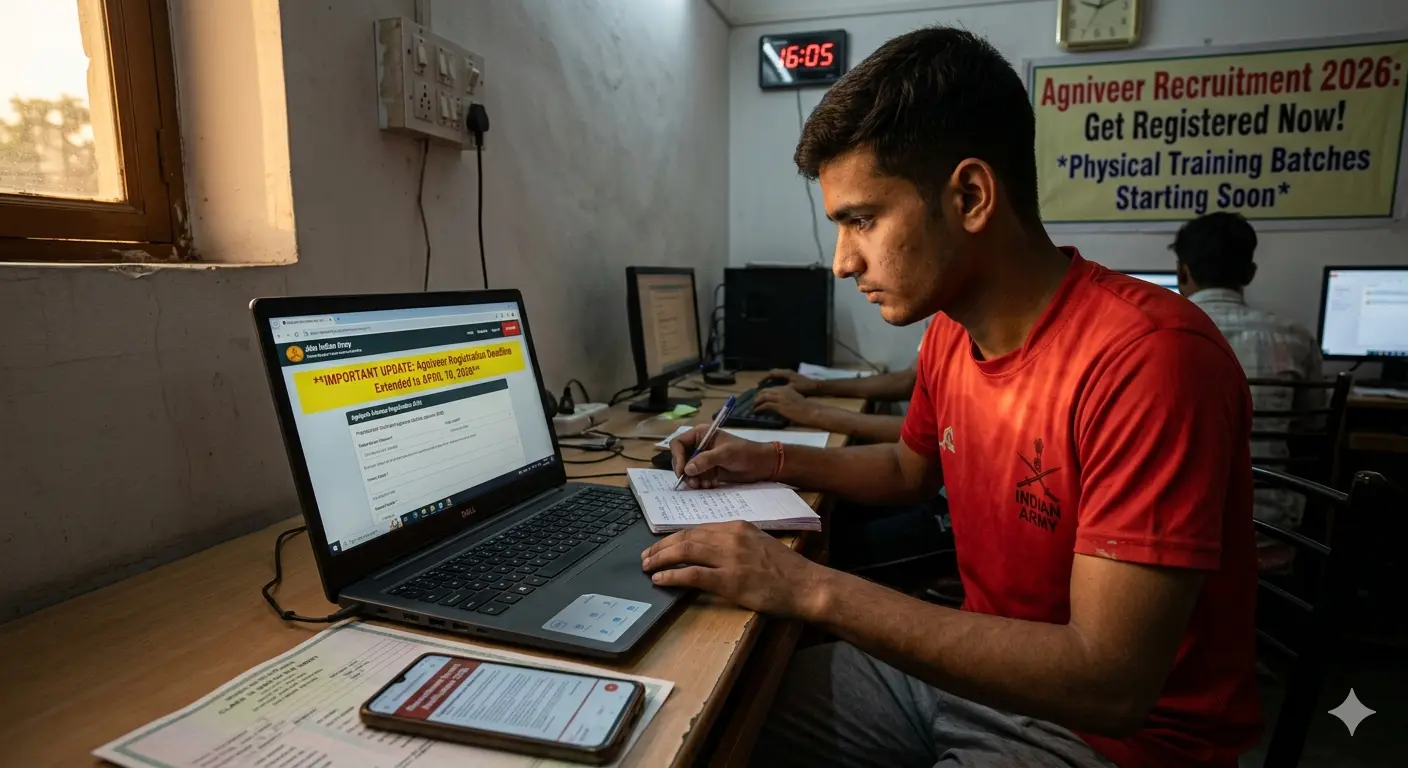 Indian Army Extends Agniveer Recruitment 2026 Registration Deadline to April 10; Over 25,000 Vacancies Up for Grabs