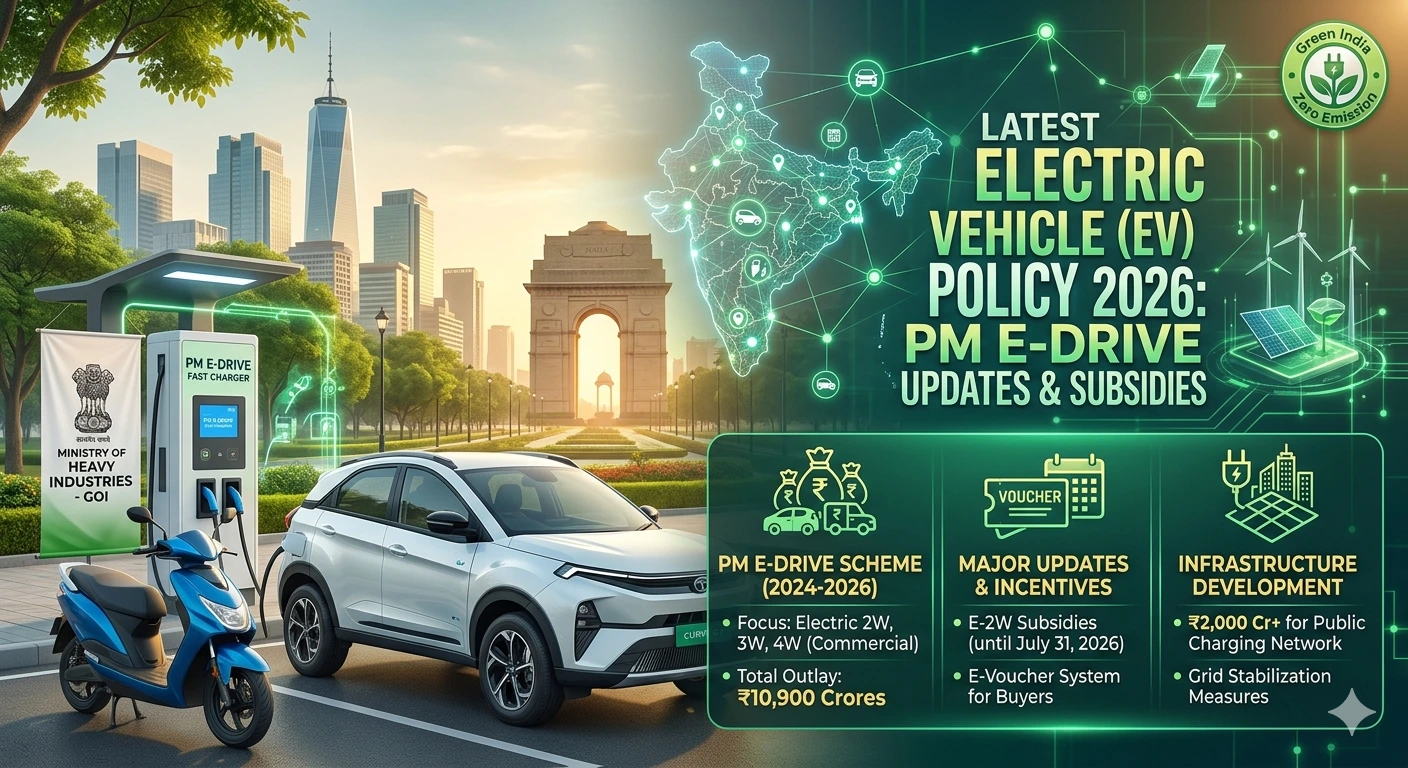 Latest Electric Vehicle (EV) Policy 2026: PM E-DRIVE Updates & Subsidies